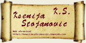 Ksenija Stojanović vizit kartica